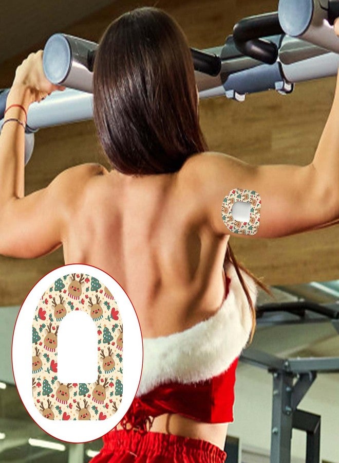 XIHIRCD ٢٥ ورقة لاصقة لجهاز Omnipod 5، ملصقات استشعار مقاومة للماء، ملصقات لاصقة لعيد الميلاد، شريط غطاء قابل للتهوية لجهاز Omnipod 5 - Image 5